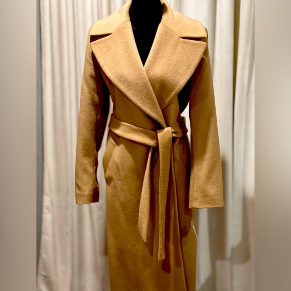 Lauren Ralph Lauren Jackets & Blazers - Lauren Ralph Lauren Camel wool blend wrap coat with belt size 10